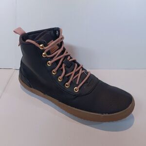 Keds Scout Canvas Ankle Rain Boot-Size 8.5-Black-Water Resistant-OrthoLite